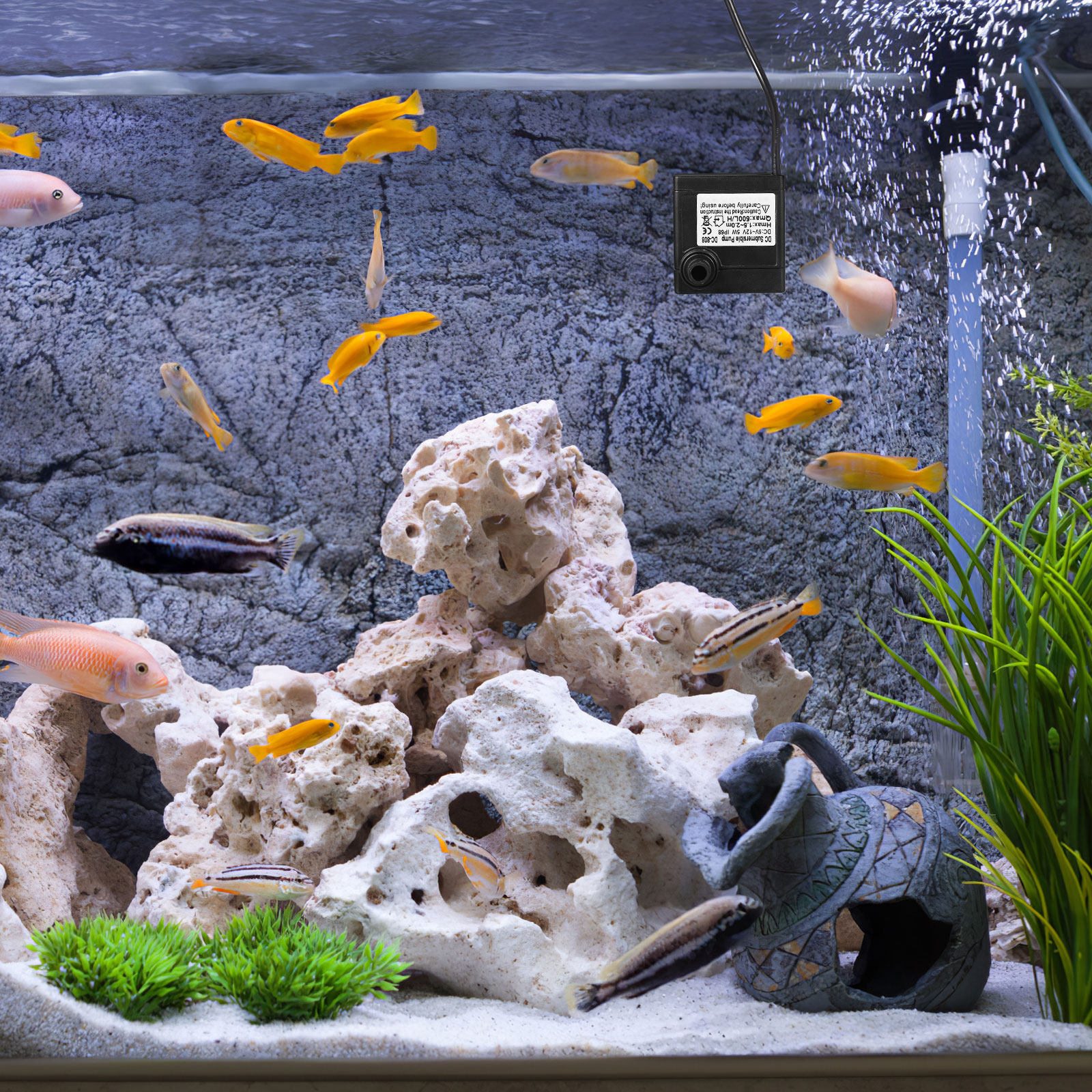 Aquarium Fish Rate - -12V 5W Black Submersible Water Pump