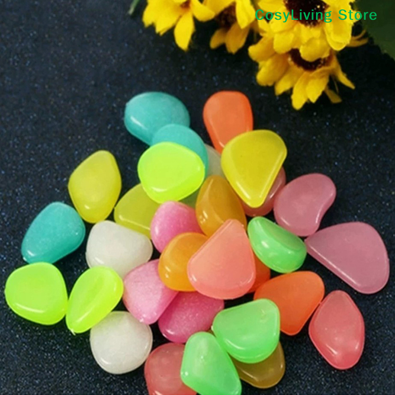 Aquarium Fish That Glow In The Dark - 100Pcs/Bag Outdoor Luminous Stones Garden Pebbles