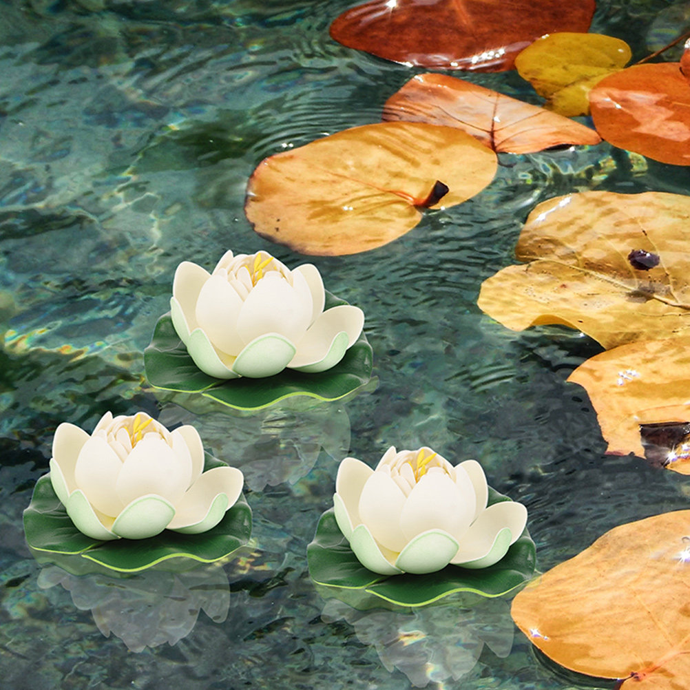 Aquarium Fish Usa - 6Pcs Artificial Lotus Flower Decor Floating