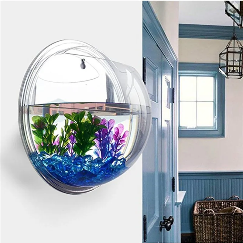 Aquarium Xxl - Transparent acrylic hanging wall aquarium, Plant