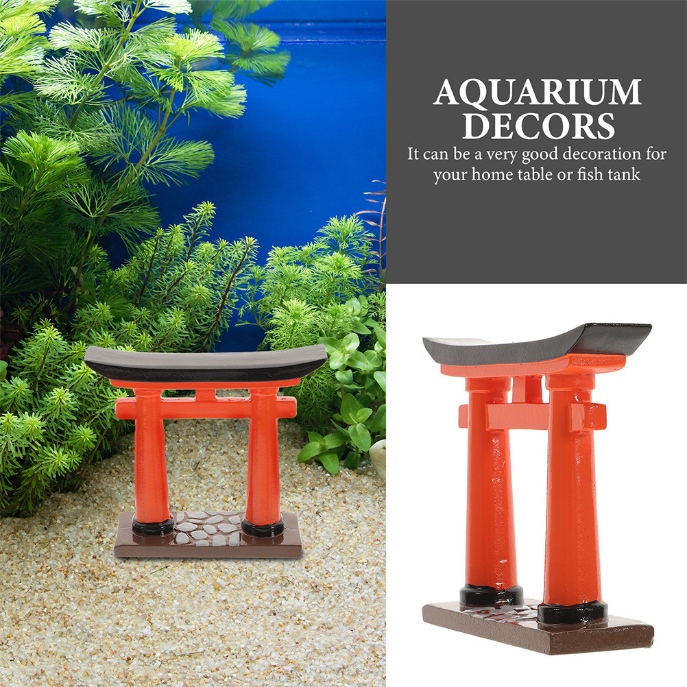 2Pcs Japanese Torii Gate Minia - Aquarium Fish Japanese reseña y precio