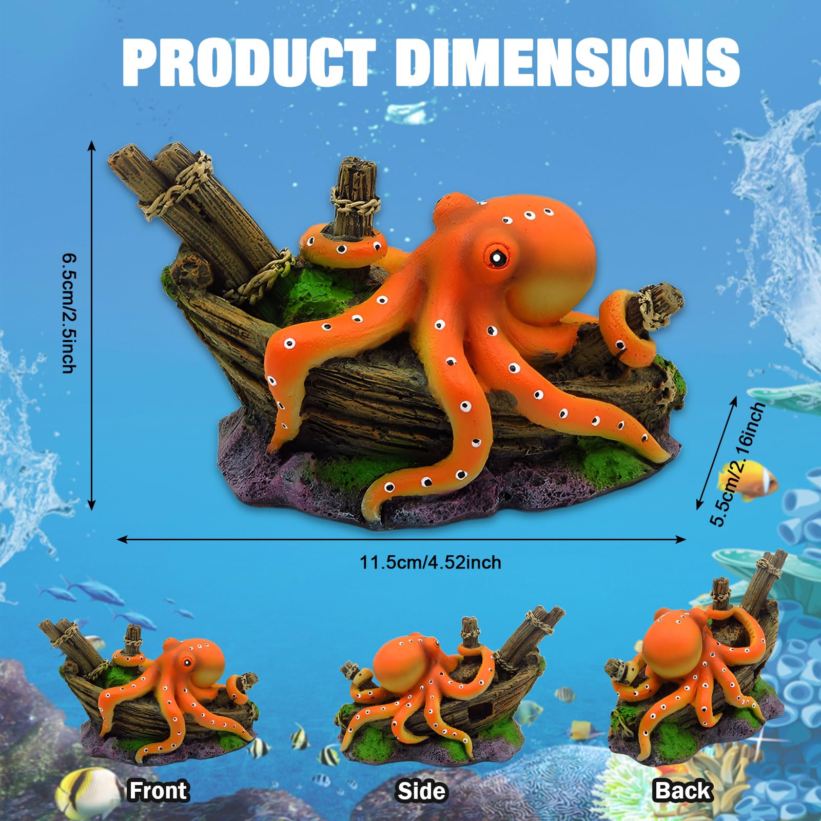 Resin Octopus Statue Ornaments - Aquarium Fish Names reseña y precio