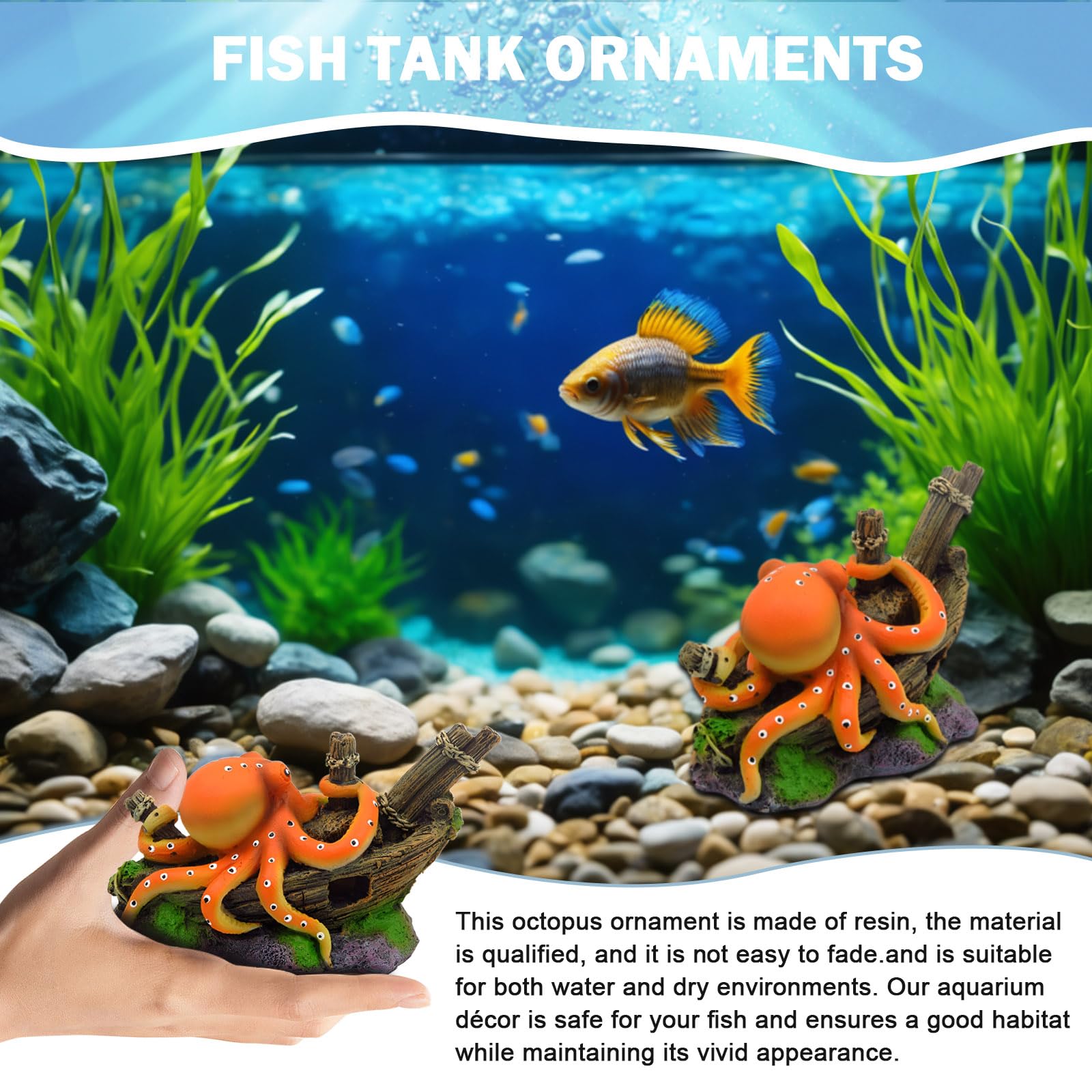 Resin Octopus Statue Ornaments - Aquarium Fish Names reseña y precio