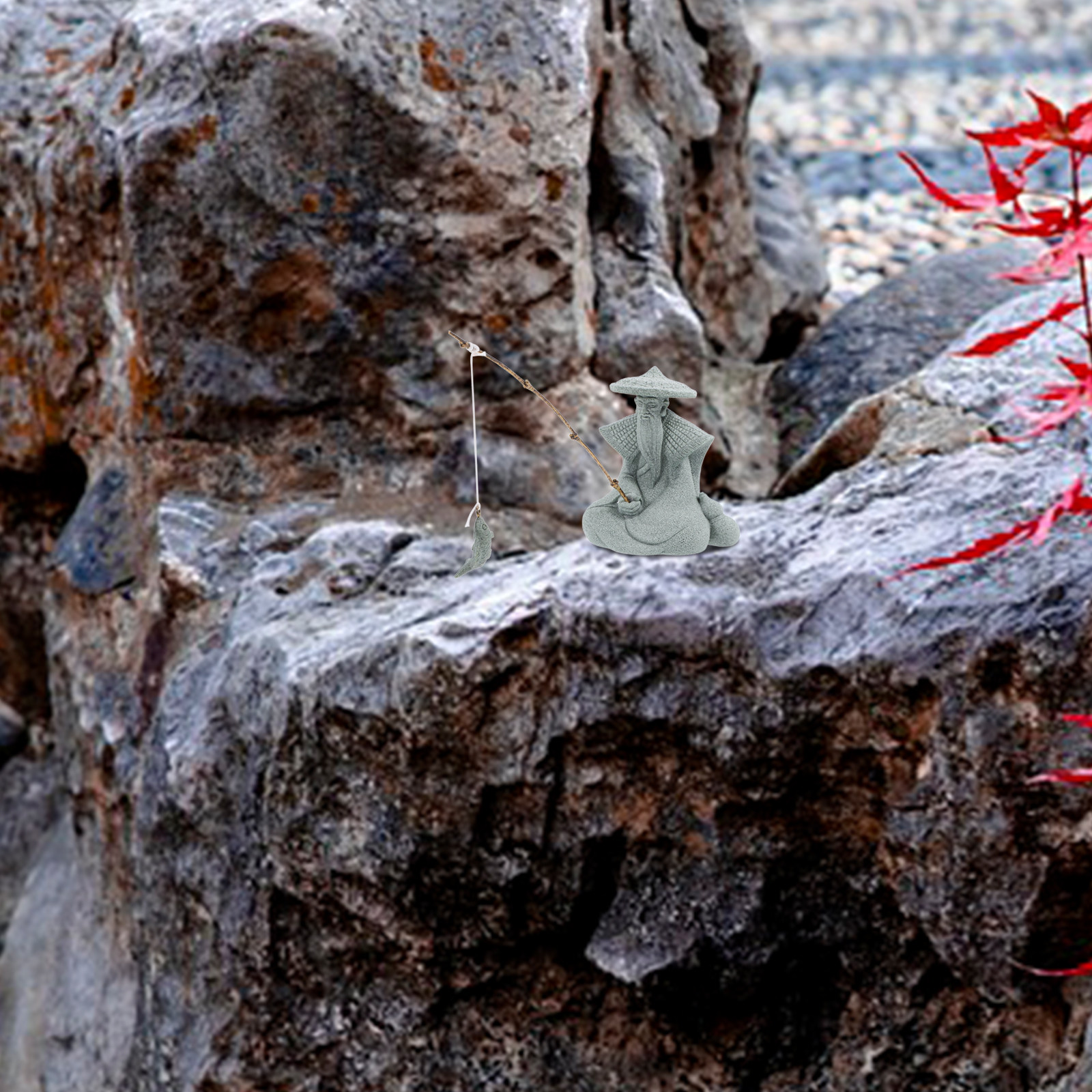 Mini Fisherman Statue Resin Ga - Aquarium Fish Japanese reseña y precio
