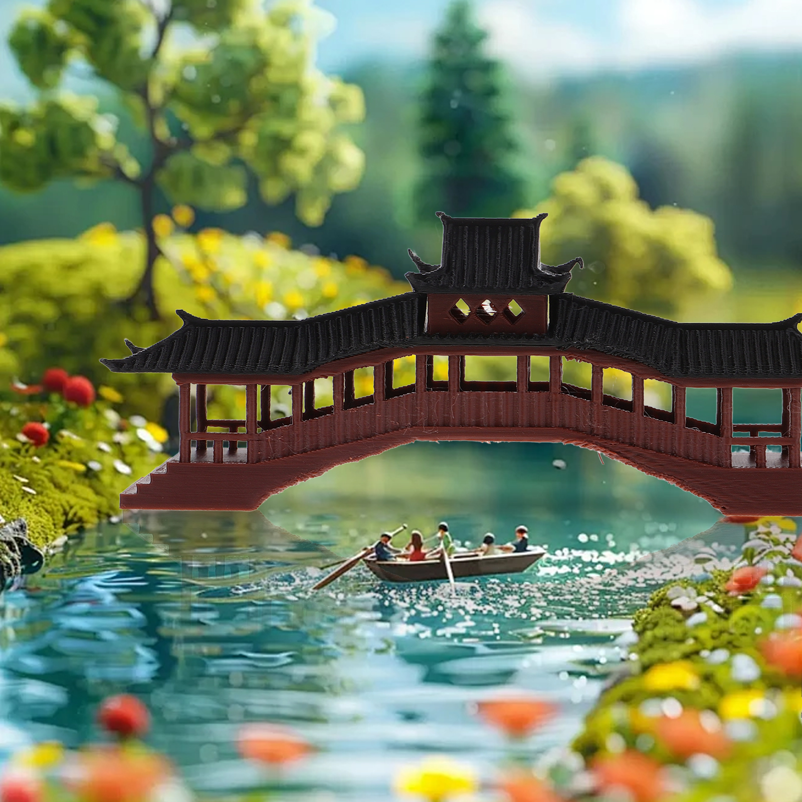 Mini Plastic Pavilion Statue M - Aquarium Fish Names reseña y precio