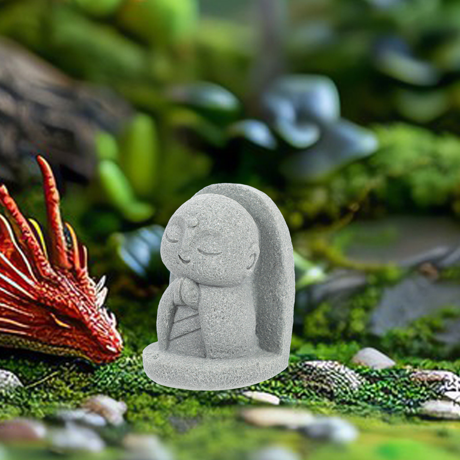 Miniature Japanese Jizo Buddha - Aquarium Fish Japanese reseña y precio