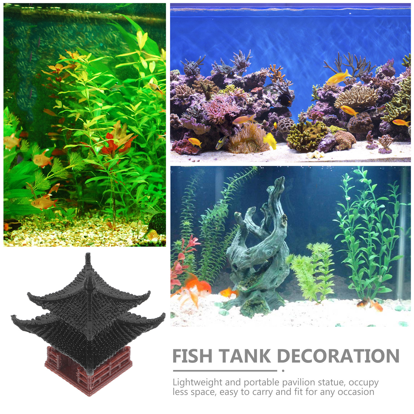 Pavilion Landscaping Ornament  - Aquarium Fish Japanese reseña y precio