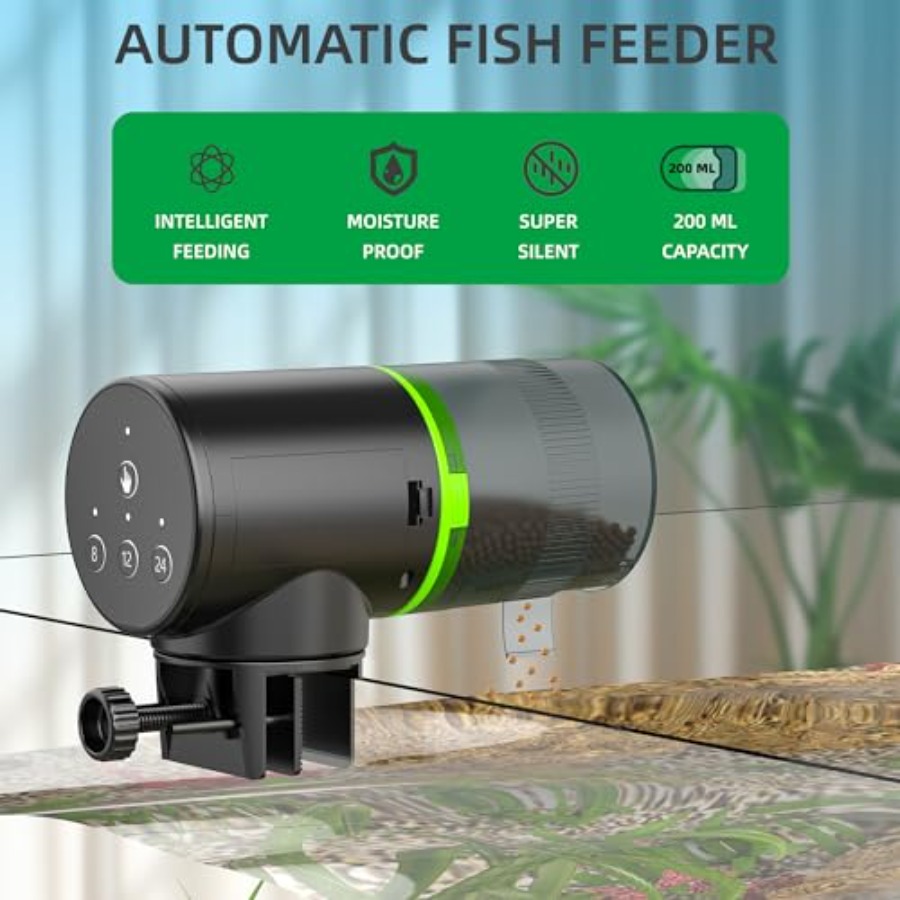 【Spot goods】Automatic Fish Fee - Aquarium Fish Usa reseña y precio