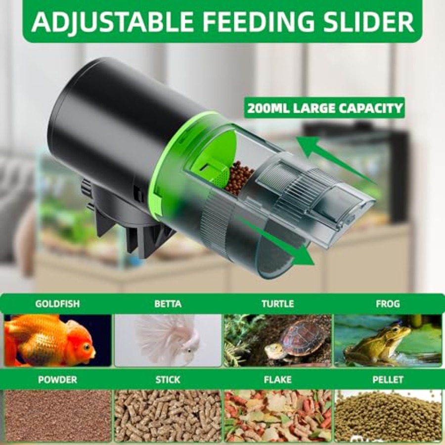 【Spot goods】Automatic Fish Fee - Aquarium Fish Usa reseña y precio