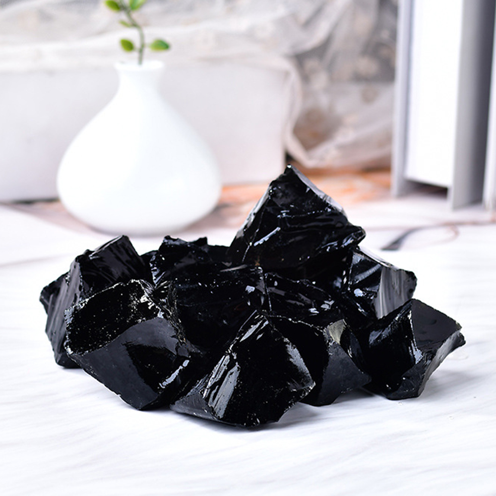 Natural Black Obsidian Raw Sto - Aquarium Fish Names reseña y precio