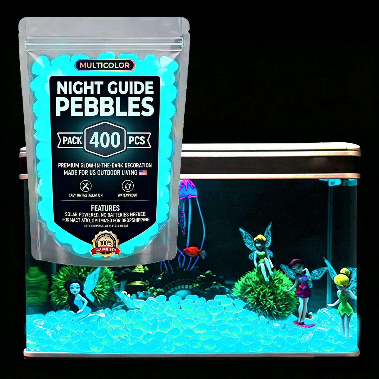 200/400/600/1000pcs Glow In Th - Aquarium Fish That Glow In The Dark reseña y precio