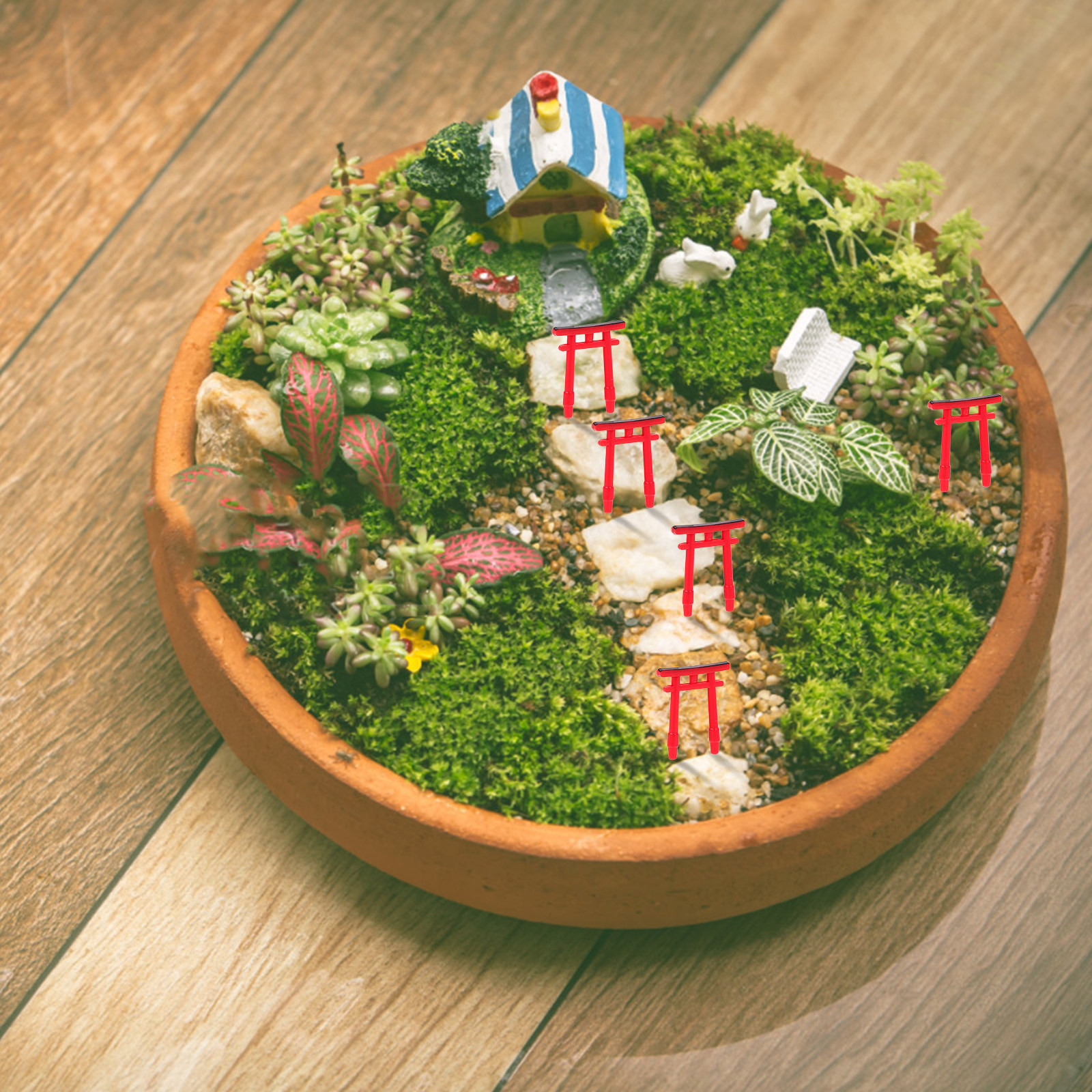 5Pcs Japanese Torii Gate Decor - Aquarium Fish Japanese reseña y precio