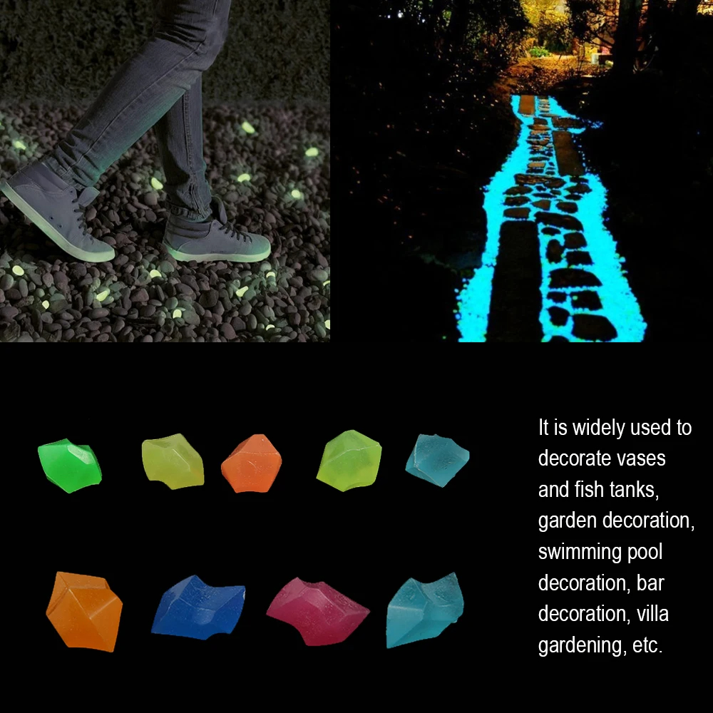300Pcs Glow Rocks in The Dark  - Aquarium Fish That Glow In The Dark reseña y precio