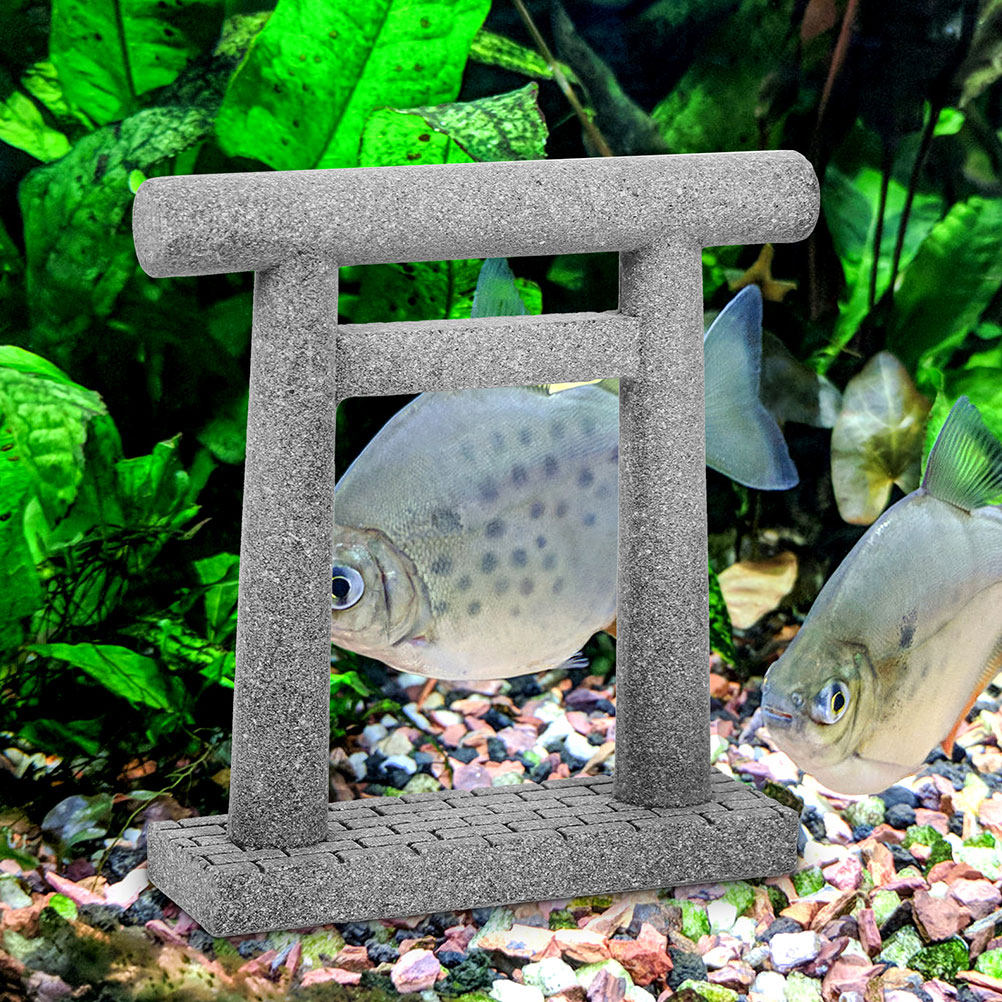2Pcs Small Torii Gate Prop Jap - Aquarium Fish Japanese reseña y precio