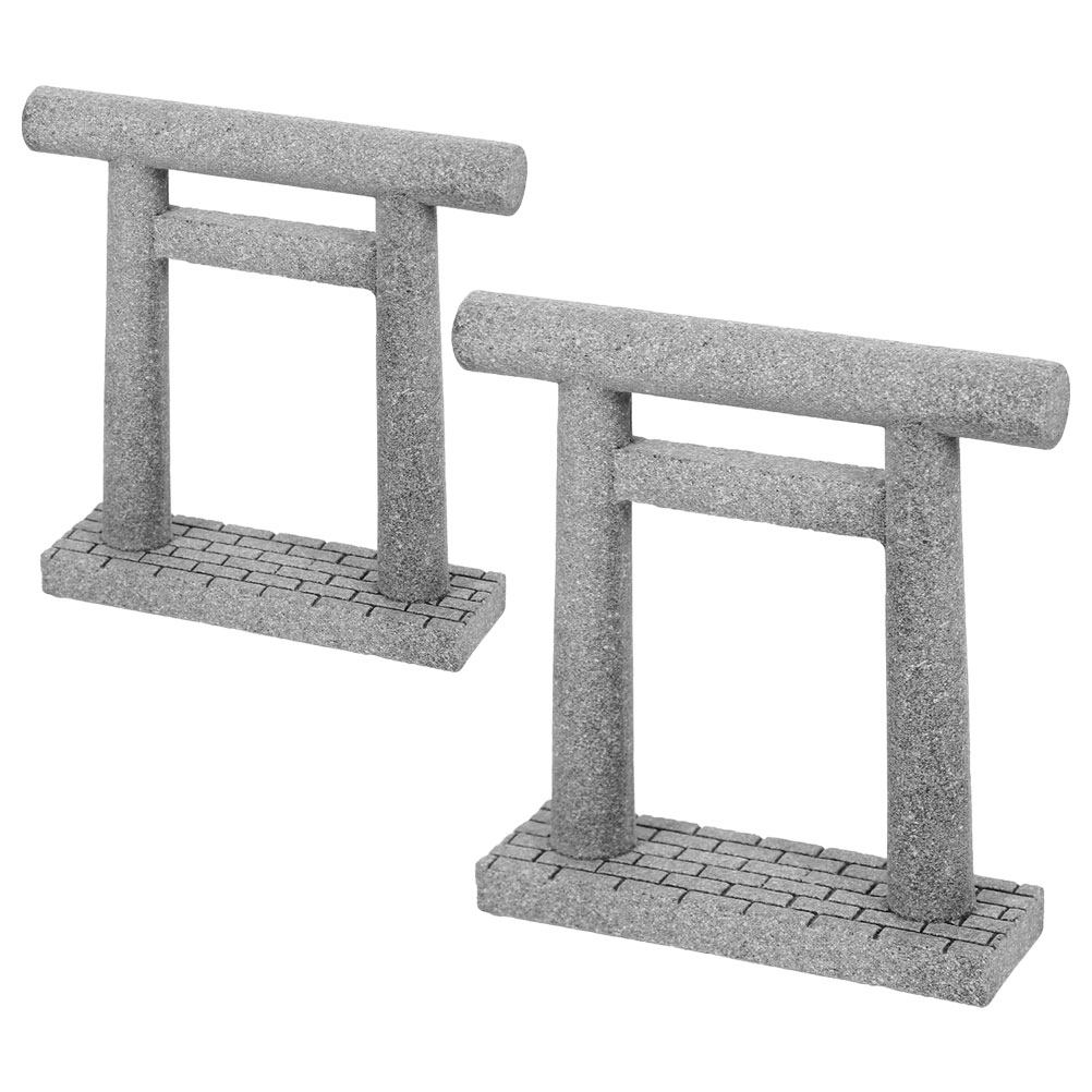 2Pcs Small Torii Gate Prop Jap - Aquarium Fish Japanese reseña y precio