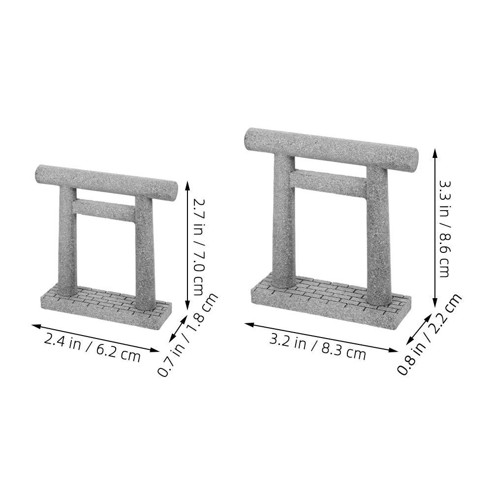 2Pcs Small Torii Gate Prop Jap - Aquarium Fish Japanese reseña y precio