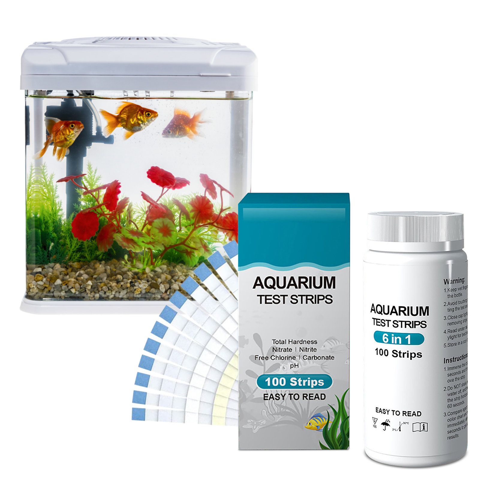100pcs 6-in-1 Water Quality Te - Aquarium Fish Quality reseña y precio
