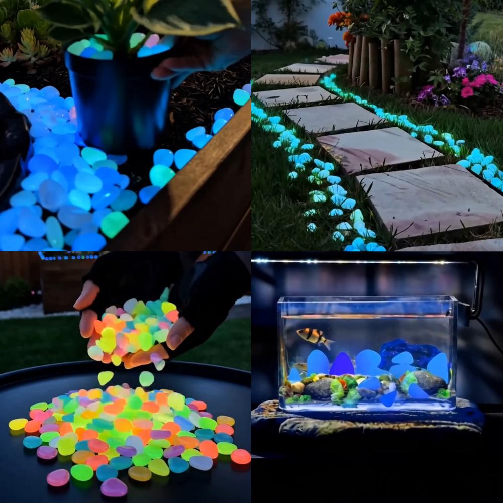 200/1000pcs Luminous Stones Gl - Aquarium Fish That Glow In The Dark reseña y precio