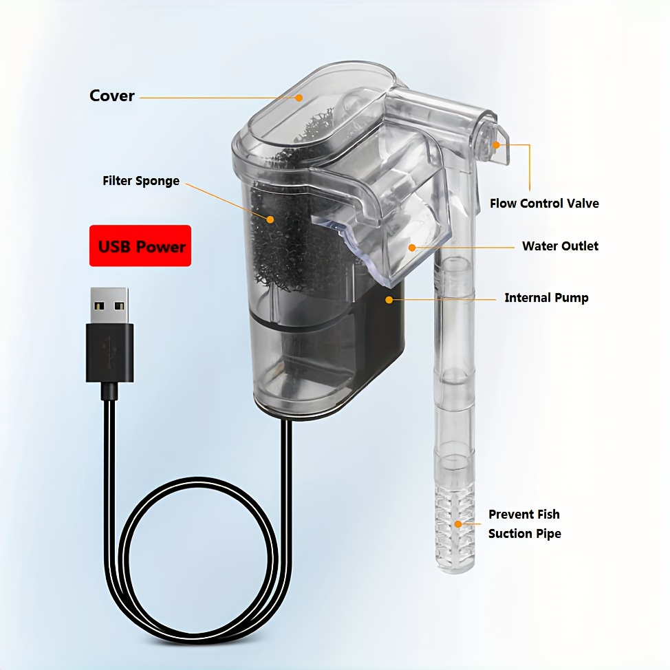 2.5W DC 5V Wall-hanging Filter - Aquarium Xxl reseña y precio
