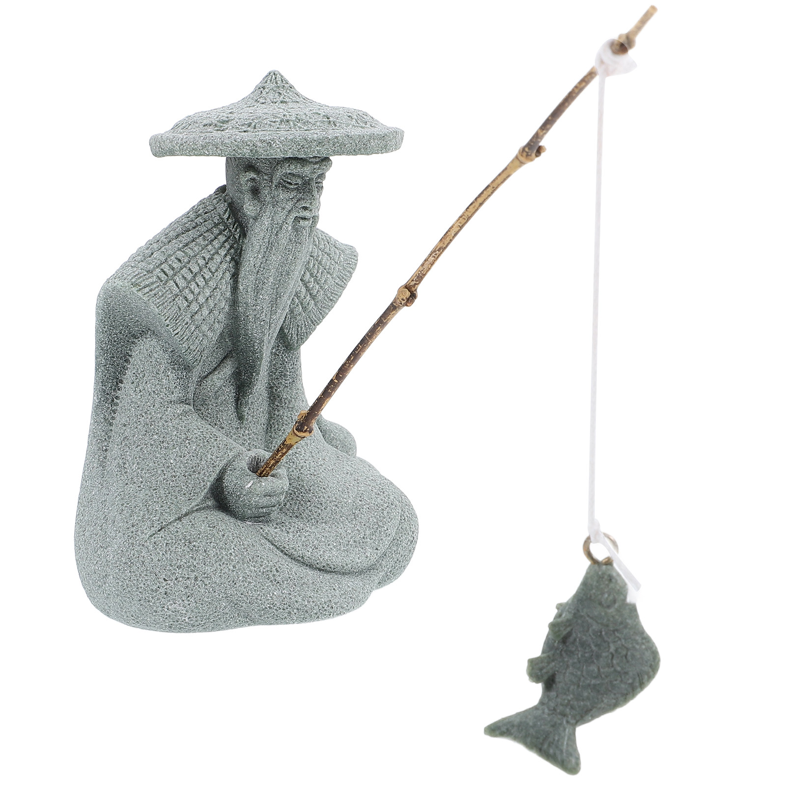 Mini Fisherman Statue Resin Ga - Aquarium Fish Japanese reseña y precio