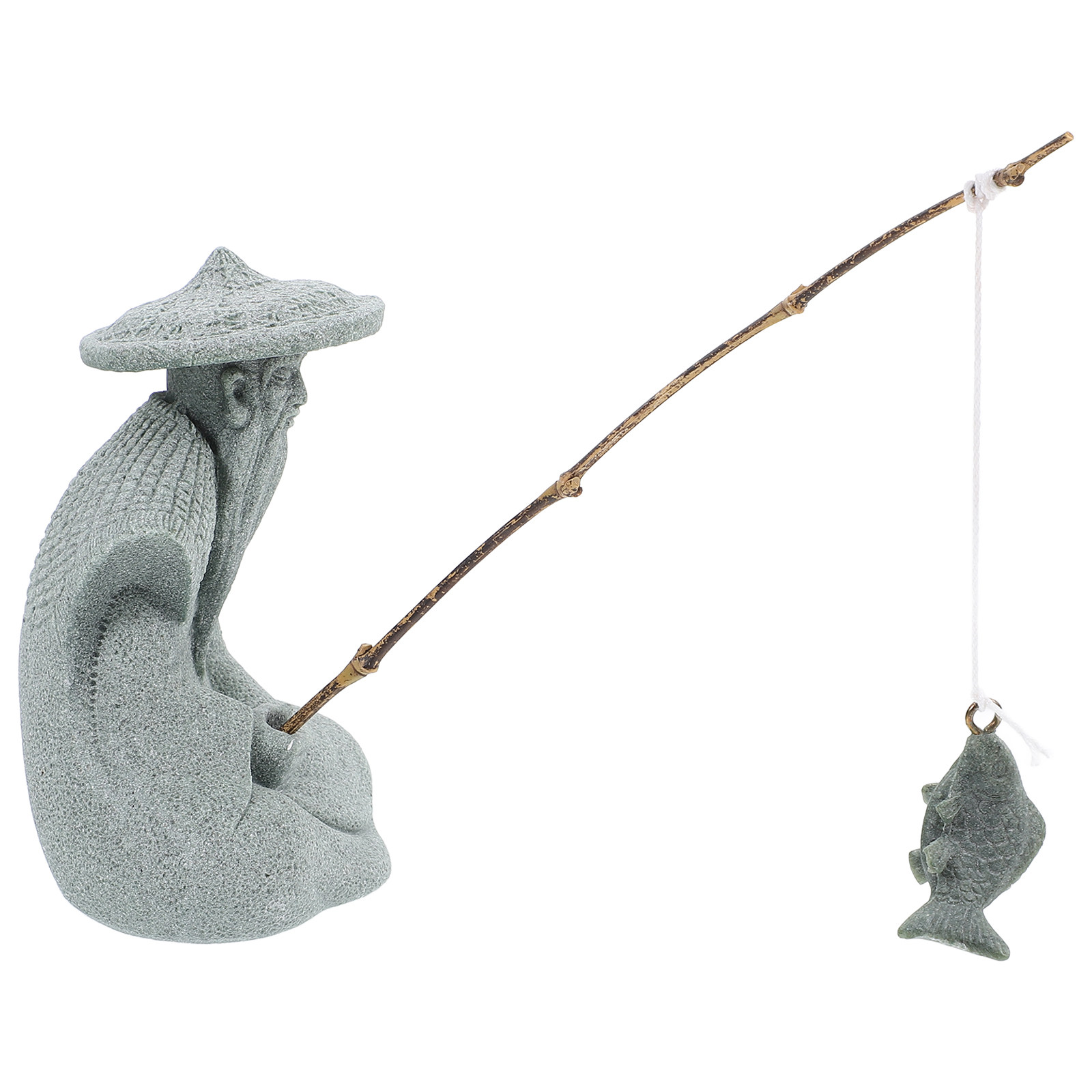 Mini Fisherman Statue Resin Ga - Aquarium Fish Japanese reseña y precio
