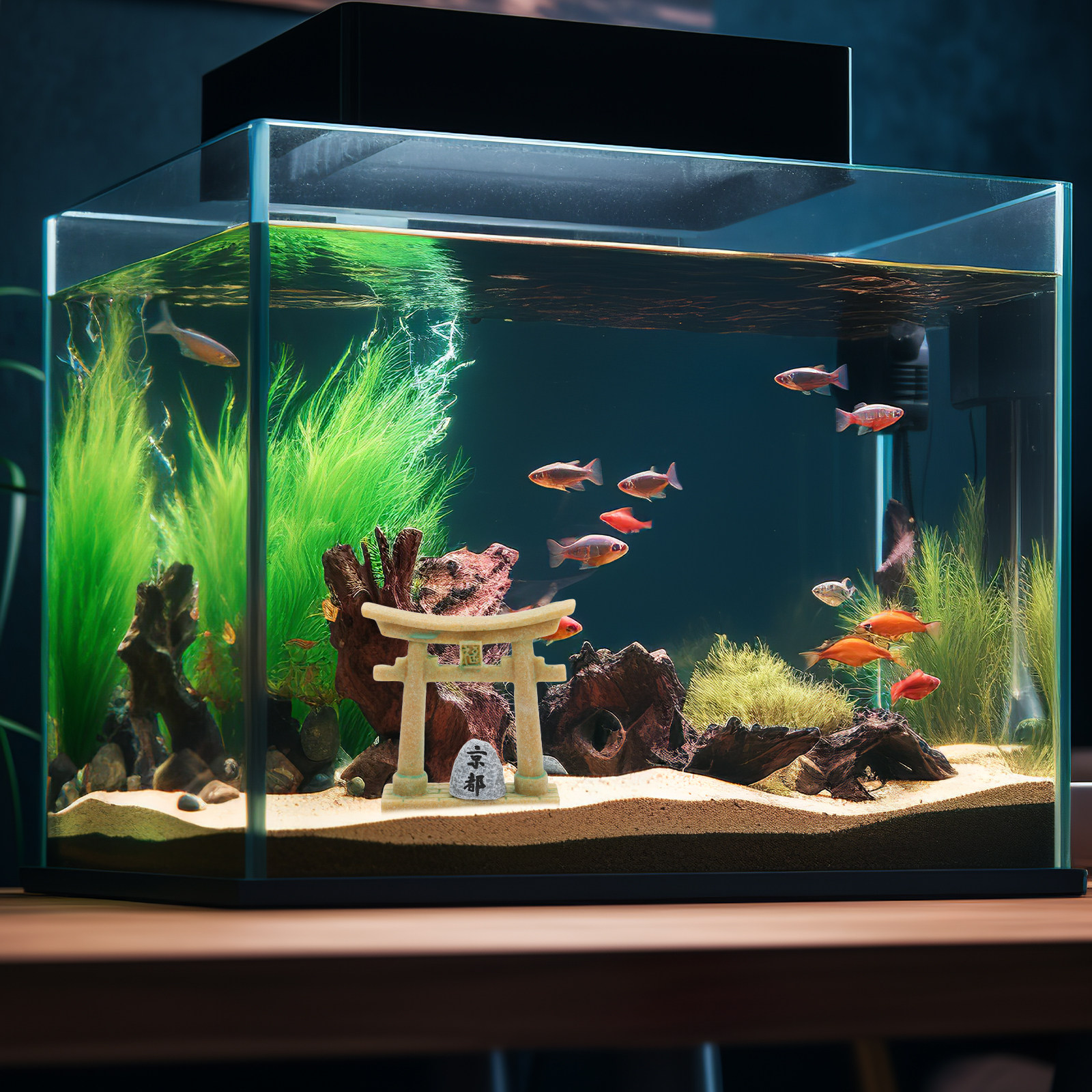 Japanese Torii Gate Ornament K - Aquarium Fish Japanese reseña y precio
