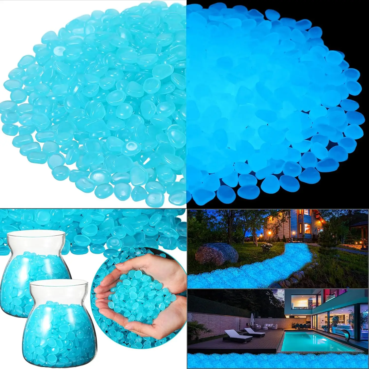 500Pcs Glow in The Dark Garden - Aquarium Fish Types reseña y precio